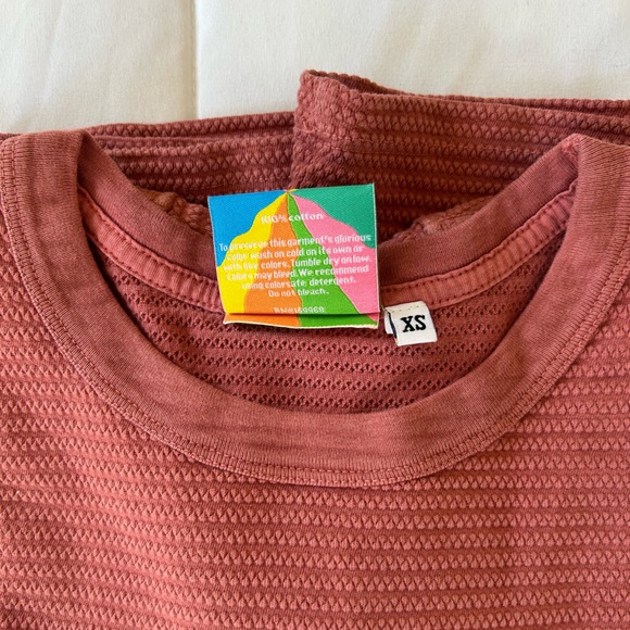 Big Bud Press Honeycomb Crop Tee Mauve Short Sleeve XS - Picture 3 of 13